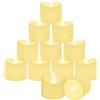 CNMTCCO Candele a LED, 24Pcs Candele a LED Senza Fiamma, Lumini LED, Luce Calda Senza Fiamme con Batterie per Decorazione di Casa,Matrimoni Partito, Halloween, Natale (bianco caldo, 3.6x3.4cm)