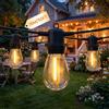 Bomcosy Catena di Lampadine Catene Luminose LED 50FT/15M S14 Lampadine Globe Luci Stringa IP65 Catena Luminosa per Tende da Cortile Mercato Cafe Portico Partito Luce di Lampada di Esterni Interni
