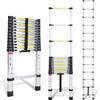 Cecaylie - Scala telescopica in alluminio da 3,8 m, allungabile, antiscivolo, multifunzionale, portatile e facile da trasportare, portata massima 150 kg