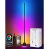 OUTON Lampada da Terra LED, RGBCW Dimmerabile Piantana con Telecomando e Controllo APP, 16 Milioni di Colori, 256 Modalità Scena, Sincronizzazione Musicale, Altezza Regolabile per Soggiorno, Giochi