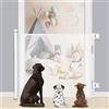 MYPIN Cancelletto per Bambini Estensibile, 0-140 cm Cancello di Sicurezza Retrattile per Bambini e Animali Domestici per Scale e Corridoi Interni ed Esterni(Bianco)