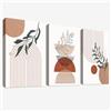 HALFLEMART 3 Pcs Boho geometrico Stampa su tela Con Cornice Nero Beige Terracotta Arte Minimalista Pittura Quadri su tela Quadri Moderni Camera da Letto Soggiorno Decorazioni Murale 90x40cm(12"x16"x3pcs)