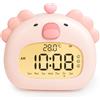 IHALO Sveglia Digitale Axolotl da Comodino con Luce Nuotturna, Display Sveglia Bambina a LED, Tre Allarmi, Modalità Weekend, Data, Ora, Temperatura, Ricaricabile, Decorazione per Cameretta Dei