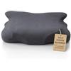 Flowen Federa per Cuscino Ortopedico in Memory Foam Cover in Morbido e Confortevole in 100% Cotone Jersey Grigio Scuro per Guanciale Copricuscino Traspirante, Anallergico, Antiacaro e Lavabile
