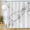 Uiiooazy Tenda Doccia Antimuffa, Tenda da Doccia 180x200cm Grigio Chiaro Effetto Marmo Bianco Moderno Tende da Bagno Tessuto Lavabile Impermeabile Poliestere Tende per Vasca da Bagno con 12 Anelli