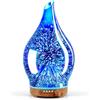 Porseme Aroma Diffuser Luftbefeuchter 150ml,Handgeblasen 3D Luftbefeuchter Ultraschall Leise 7 farbwechselnde LEDs Raumbefeuchter BPA Frei für Wohnung Yoga SPA mit Timer (Silver)
