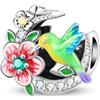 LIGHTDOG Ciondolo in argento sterling 925 da donna, con graziose perline a forma di animaletti, compatibile con bracciali Pandora e bracciali europei, regalo per donna