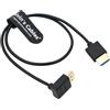 Alvin's Cables Cavo HDMI 2.1 8K ad Alta Velocità Sottile HDMI Dritto a HDMI ad Angolo Alto per Atomos Ninja V Monitor, Z CAM E2, per Sony FS5| FS7| A7S3 Fotocamere 19,7 pollici | 50 cm