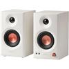 Edifier MR3 - Altoparlanti da Studio Compacts 2.0, Hi-Res Audio, Bluetooth V5.4, Controlli Fisici RCA, AUX, App Mobile, 2 x 18 W, Bianco