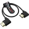 Alvin's Cables Cavo HDMI 2.1 8K a forma L per Z CAM E2 30 cm, cavo ad alta velocità ad angolo retto per monitor camera, per Sony A7S3 FS5 FS7 A7iv, Atomos Ninja V, Portkeys BM5, BMPCC, Panasonic,Canon