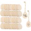HERZONE 80 piccoli ciondoli in legno di Pasqua per dipingere, uova di Pasqua, dischi di legno con foro per appendere (eggs-5 x 3,8 cm)