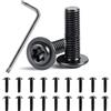 MIGUBIGU 20 PCS Viti a Testa Bombata con Flangia M8 x 16 mm, Vite Legno Testa Bombata Torx con Chiave Torx, Viti Testa Flangiata, Filettatura Completa Nero, per Mobili, Elettrodomestici, Macchinari