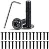 MIGUBIGU 30 PCS Viti a Testa Bombata con Flangia, M6 x 25 mm con Chiave Torx, Vite Legno Testa Bombata Torx, Viti Testa Flangiata, Filettatura Completa Nero, per Mobili, Elettrodomestici, Macchinari