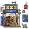 CUTEBEE Book Nook Kit - Casa Di Bambole In Stile Giapponese, DIY Miniatura In Legno Per Adulti, Decorazione Per La Casa E La Libreria, Parenti E Amici