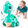 CubicFun Giochi Bambini 1 Anno Dinosauro Interattivo - Giocattolo Gattonare con Musica e Luci, Dino Sonoro per Neonato 12 18 Mesi, Regalo Bambino 1 2 Anni Compleanno