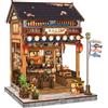 CUTEBEE Kit Book Nook per Adulti - Miniatura Casa delle Bambole Izakaya Giapponese, Puzzle 3D in Legno, Decorazione per Libreria Booknook Idea Regalo Creativa