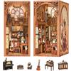 CUTEBEE DIY Book Nook Kit - Case in miniatura da costruire con mobili e luce LED, puzzle 3D fermalibri in legno artistico, modello per adulti, The Secret Rhythm
