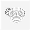 Grohe valvola filtro a cestello per lavello da cucina, 42589SD1, Universal acciaio inox satinato [Lavelli da Cucina > Accessori per Lavelli da Cucina]