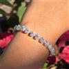 Bracciale tennis unisex 27 ct, 6 mm diamanti bianchi - argento 925! Grande lu...