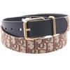 Dior Cintura Dior Oblique 4703OWYYEH45E90 tela pelle marrone beige nero NUOVA uomo