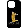 Gustav Klimt The Kiss Art Parody Funny W Custodia per iPhone 16 Pro Book Club Lettura Lettore Scrittore Cuore Amore Moglie Fidanzata