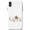 Vintage Labrador Retriever Cowboy Dog Mo Custodia per iPhone X/XS Western Labrador Retriever Graphic Cowboy Lab Dogs