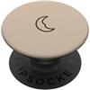 Tiny Meaning Studio Farina d'avena Beige Disegnato a Mano Mezzaluna Minimalista Celeste PopSockets PopGrip Adesivo