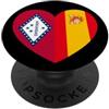 Spain Heritage Apparel Arkansas e Spain United in Roots Cuore di Bandiera PopSockets PopGrip Adesivo