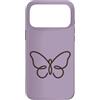 Tiny Meaning Studio Custodia per iPhone 17 Pro Max Natura minimalista disegnata a mano viola lilla polverosa della farfalla