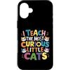 Cool I Teach The Designs Custodia per iPhone 16 Plus Insegno ai piccoli gatti più curiosi insegnante insegnante