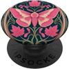 Belle Epoche Bugs Rosa Acero Rosato Moth Art Nouveau Botanico PopSockets PopGrip Adesivo