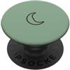 Tiny Meaning Studio Luna Mezzaluna disegnata a mano verde giada minimalista celeste PopSockets PopGrip Adesivo