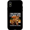 Bengal Cat Retro Sunset Custodia per iPhone X/XS I Own Everything I Can See - Citazione divertente con gatto