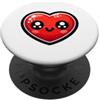 Fraxoweb Carino Cartoon Cuore Rosso Gioioso Valentine PopSockets PopGrip Adesivo