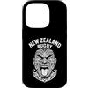 New Zealand Rugby Maori Inspired Kiwi Ha Custodia per iPhone 14 Pro Nuova Zelanda Rugby Vintage Maori Haka Face con Moko Tattoo