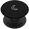 Tiny Meaning Studio Luna crescente disegnata a mano nera morbida minimalista celeste PopSockets PopGrip Adesivo