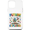 Cosmic Brick Builders Custodia per iPhone 12 Pro Max Future Explorer Robot Rocket Toy Mattoni Bambini