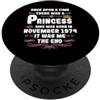 Principessa donna di compleanno C'era una volta una principessa. Novembre 1974 Compleanno PopSockets PopGrip Adesivo