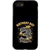 Kids Construction Theme Birthday Boy App Custodia per iPhone SE (2020) / 7/8 3 ° compleanno ragazzo costruzione escavatore camion