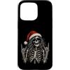 Rock and Wear Custodia per iPhone 15 Pro Max Scheletro divertente Babbo Natale roccia corna rock ragazze