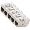 1aTTack.de Cat.6 Connettore a perforazione d'isolamento Keystone su presa RJ45 AWG 23 a AWG 26 Protezione antipolvere compatibile con Cat5 Cat6 Cat7 Cat8 bianco 5 pezzi