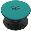 Tiny Meaning Studio Natura minimalista disegnata a mano della farfalla del turchese tropicale PopSockets PopGrip Adesivo