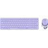 Rapoo 9750M Tastatur Maus enthalten RF Wireless + Bluetooth QWERTZ Deutsch Lila (00215377)