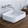 Megabad Lavabo da appoggio Isvea INFINITY RECTANGLE 50x36 cm, bianco