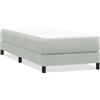 vidaXL Letto a molle senza materasso grigio chiaro 90x220 cm in velluto
