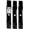 MAXPOWER 561812B - Set di 3 lame 3-N-1 per John Deere da 48, ricambio per AM137757, AM141035, GX21784, GY20852, colore: nero