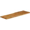 Genérico Piano Tavolo 120x40x2,5 cm Bordi Vivi in Legno Massello Mango,Marrone,9.09kg,370758