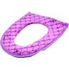 TINEASUR Cuscino per Sedile WC in Peluche Spesso Porpora, Copriwater Quadrato e Ellittico, Facile da Montare, Accessorio Bagno Igienico per Uso Domestico