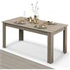HOMASIS Tavolo da Pranzo, Tavolo Cucina in Legno, Rettangolare, Scrivania, Elegante e Robusto, Fino a 8 Persone, Portata di 150 kg, 160 x 80 x 77 cm (Naturale)