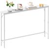 Vantimo Tavolo Consolle 120 cm, Consolle Stretta da Ingresso, Tavolo Lungo e Sottile Dietro il Divano, Tavolo da Ingresso per Soggiorno, Corridoio e Ufficio (Bianco)